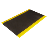 Crown Wear-Bond Tuff-Spun Diamond Surface Dry Area Anti-Fatigue Mat - 2' x 3', Black/Yellow